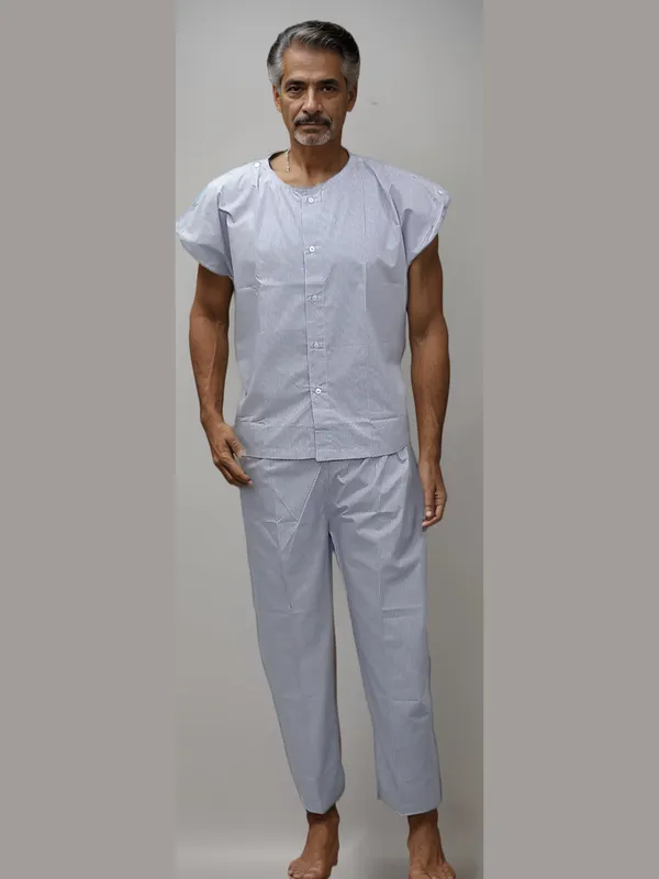 patient-dress-blue-lining-shoulder-buttons
