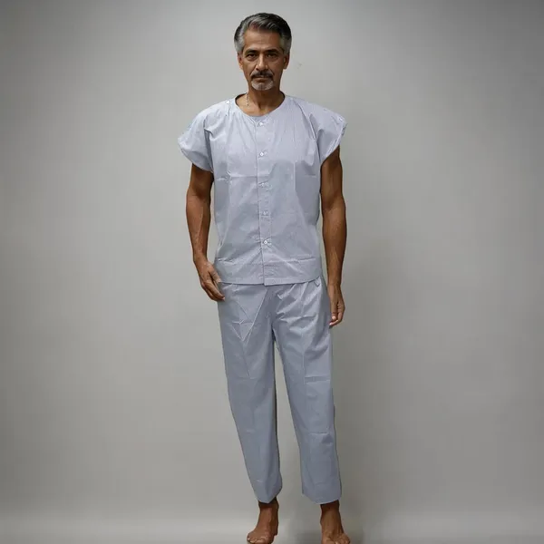 patient-dress-blue-lining-shoulder-buttons