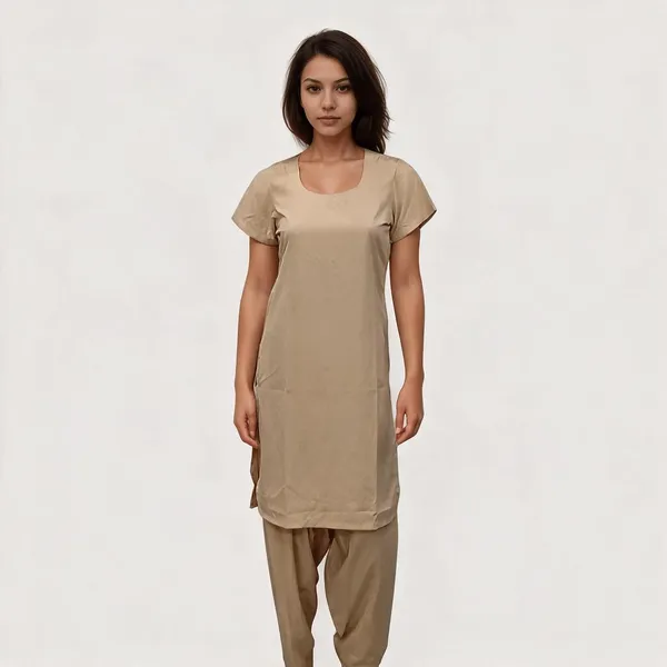 punjabi-dress-camel-colour