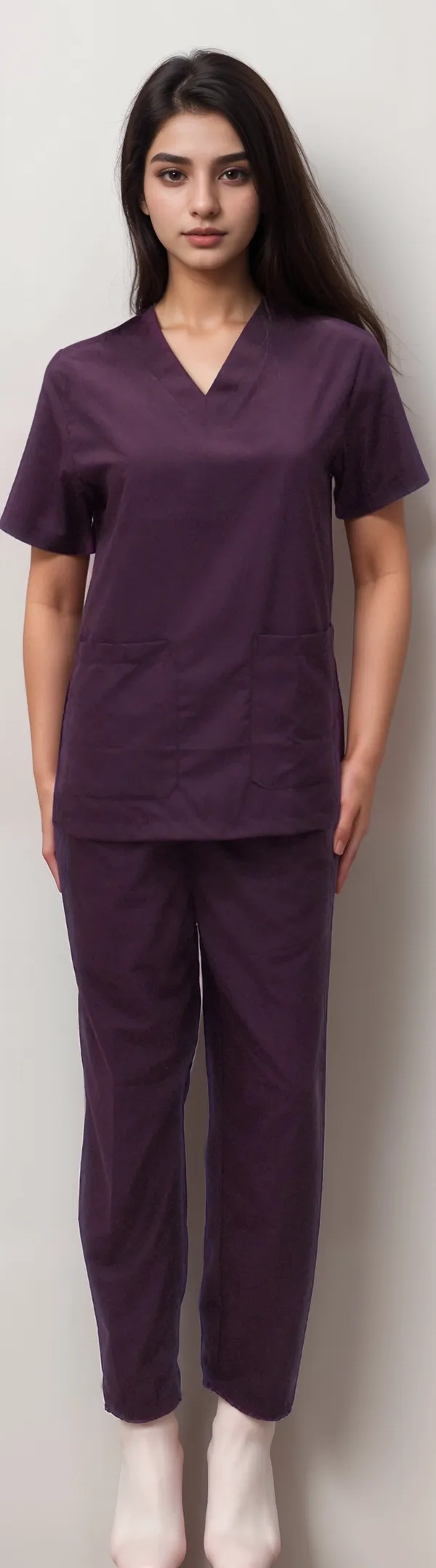 scrub-dress-wine