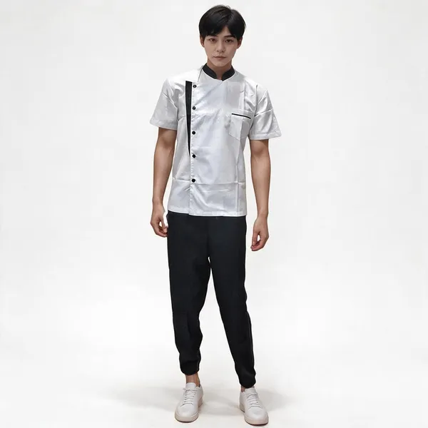 white-half-sleeve-chef-coat-with-black-collar-black-piping