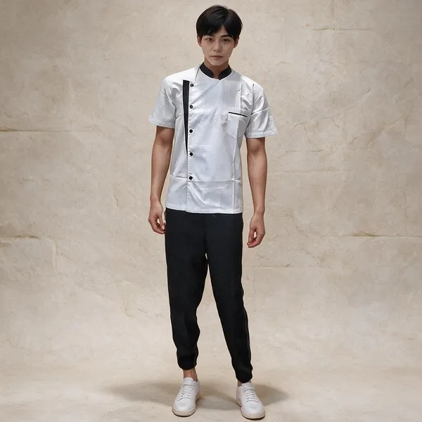 white-half-sleeve-chef-coat-with-black-collar-black-piping