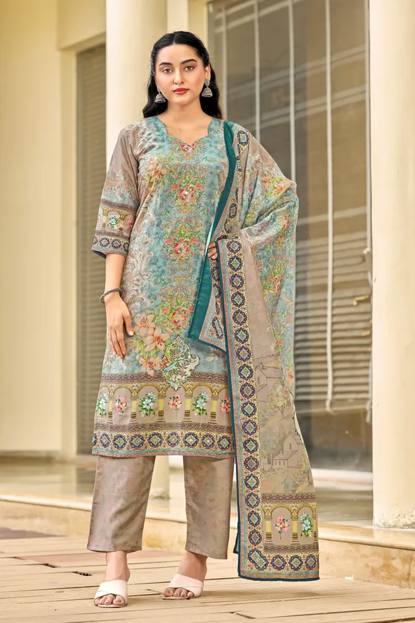 Multicolor_Muslin_Printed_Kurta_Set_For_Women