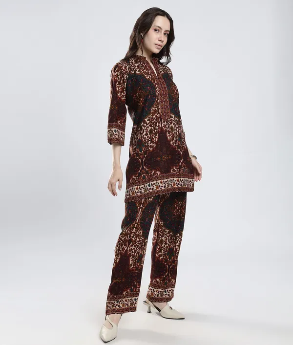 Brown_Rayon_Printed_Co-Ord_Set_For_Women