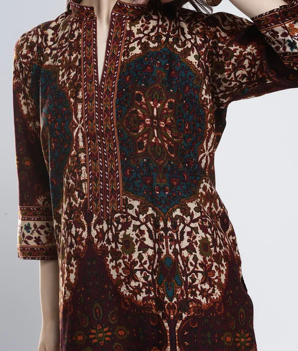 Brown_Rayon_Printed_Co-Ord_Set_For_Women