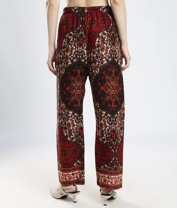 Maroon_Rayon_Printed_Co-Ord_Set_For_Women