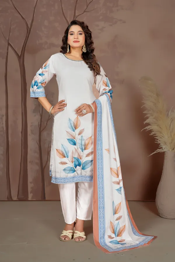 White_Cotton_Blend_Straight_Floral_Print_Kurta_Set_For_Women
