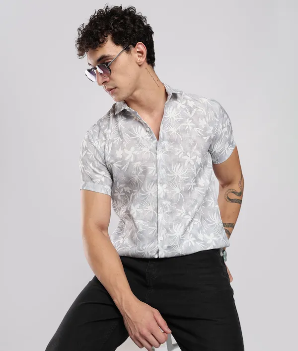 Grey_Pure_Linen_Regular_Fit_Shirt_For_Men
