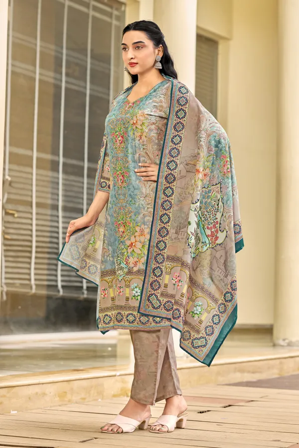 Multicolor_Muslin_Printed_Kurta_Set_For_Women