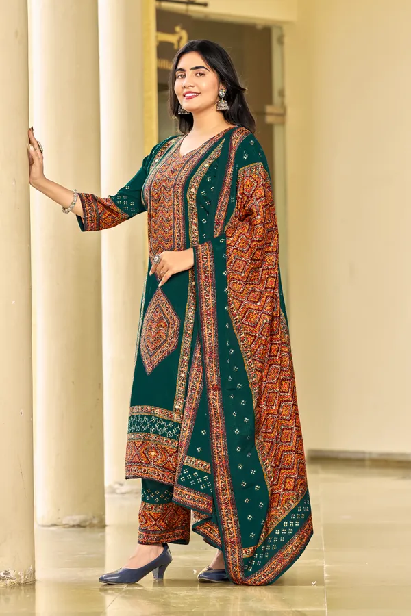 Multicolor_Muslin_Printed_Kurta_Set_For_Women
