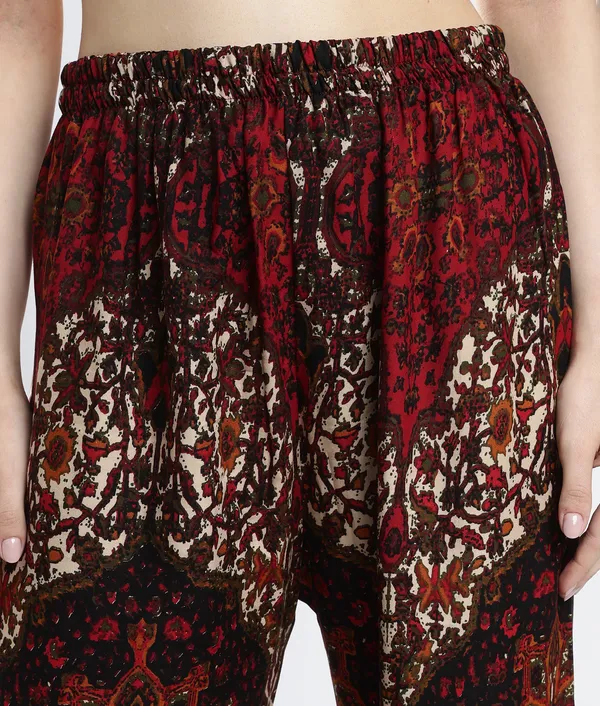Maroon_Rayon_Printed_Co-Ord_Set_For_Women