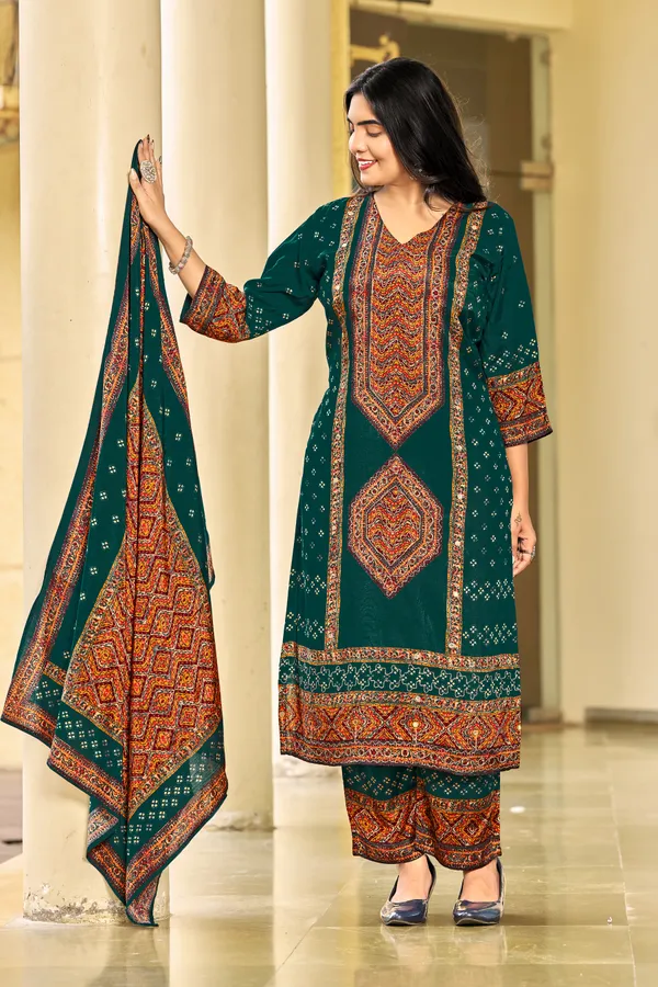 Multicolor_Muslin_Printed_Kurta_Set_For_Women