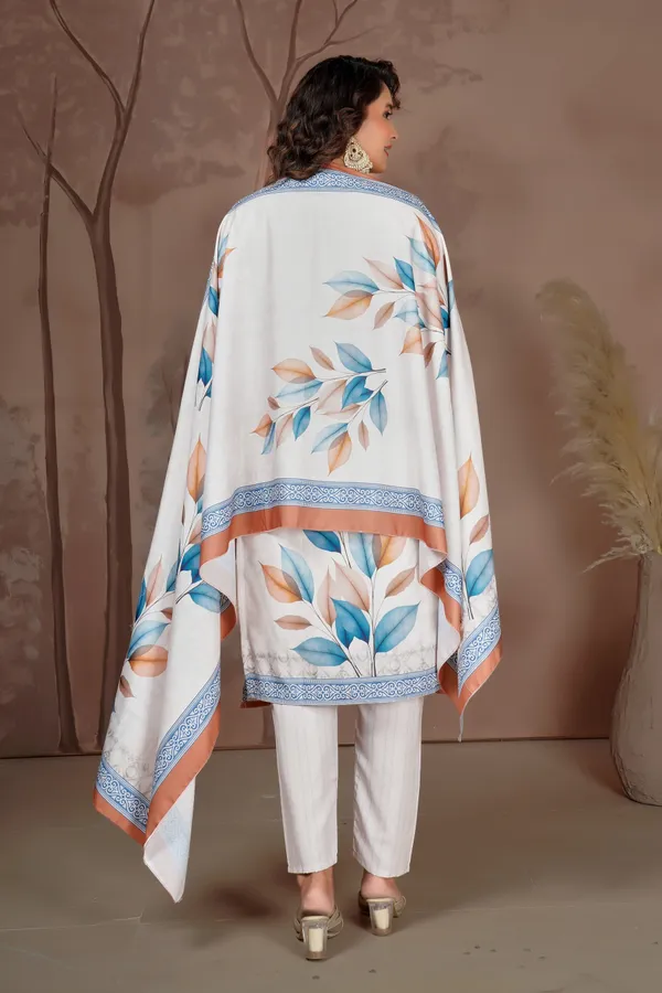 White_Cotton_Blend_Straight_Floral_Print_Kurta_Set_For_Women