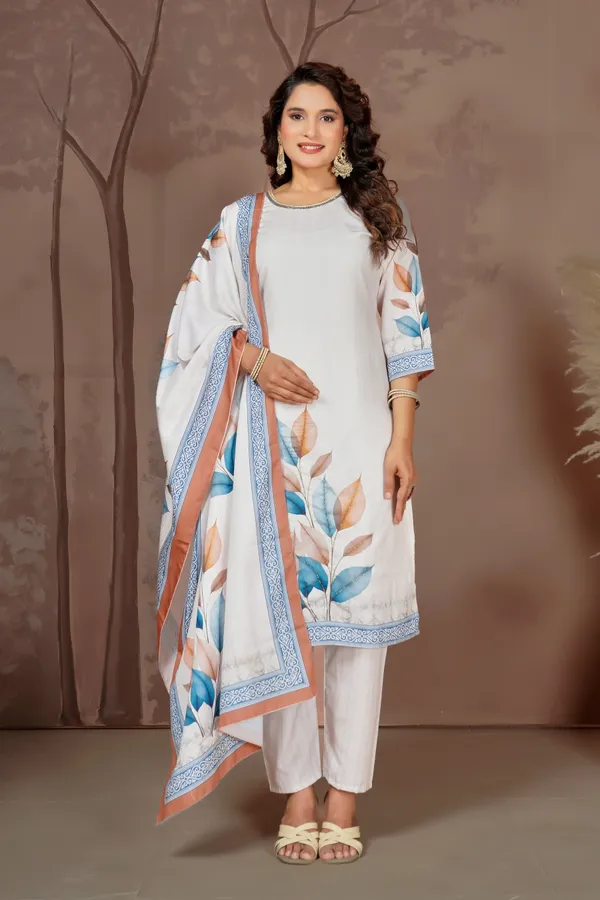 White_Cotton_Blend_Straight_Floral_Print_Kurta_Set_For_Women