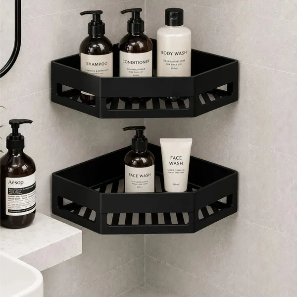 Black_Metal_Corner_Bathroom_Storage_Rack_Pack_Of_2
