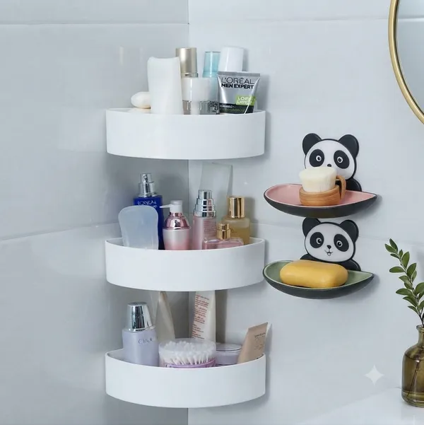 White_Modern_Bathroom_Wall_Storage_Shelf_Pack_Of_5