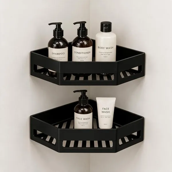 Black_Metal_Corner_Bathroom_Storage_Rack_Pack_Of_2