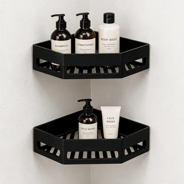 Black_Metal_Corner_Bathroom_Storage_Rack_Pack_Of_2