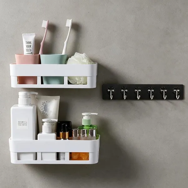 White_And_Black_Modern_Bathroom_Wall_Storage_Shelf_Organizer_Pack_Of_3