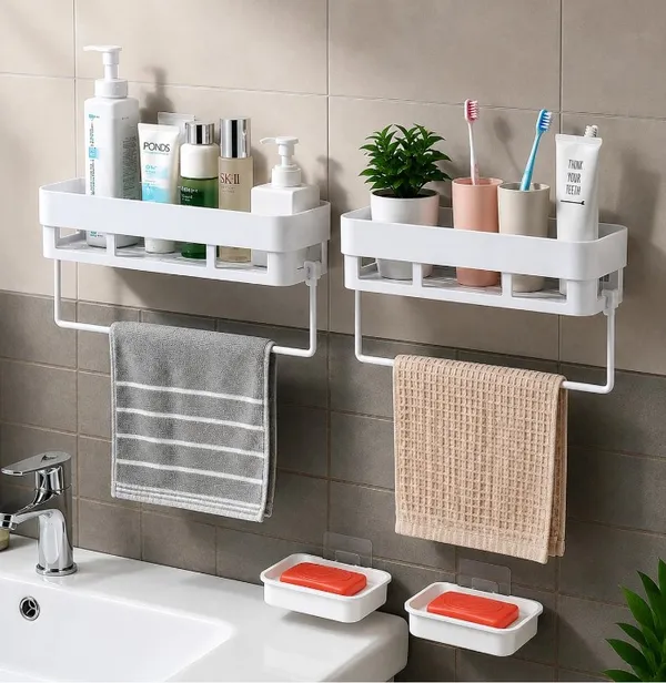 Plastic_Wall_Mounted_Bathroom_Storage_Rack_With_Towel_Holder_Pack_Of_6