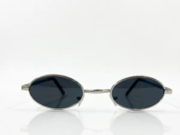 Silver_Oval_Dark_Lens_Sunglasses