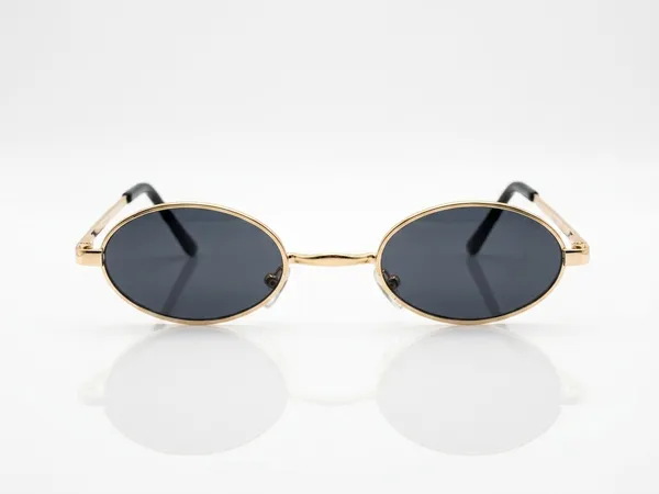 Gold_Tone_Oval_Frame_Black_Sunglasses