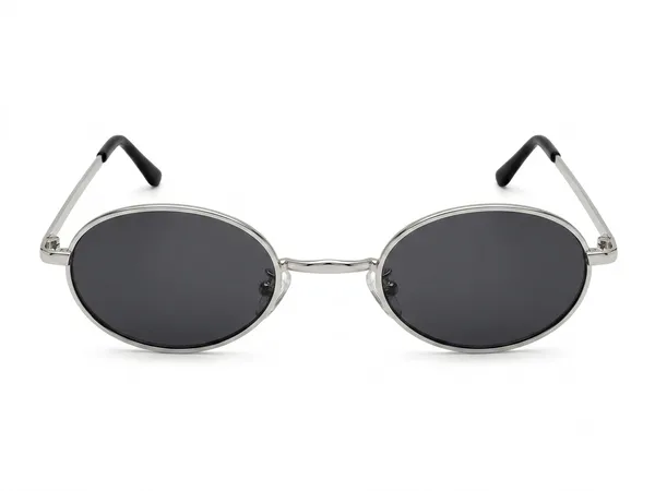 Silver_Oval_Dark_Lens_Sunglasses