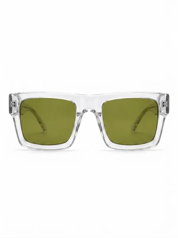 Olive_Green_Fiber_Rectangular_Sunglasses_For_Unisex