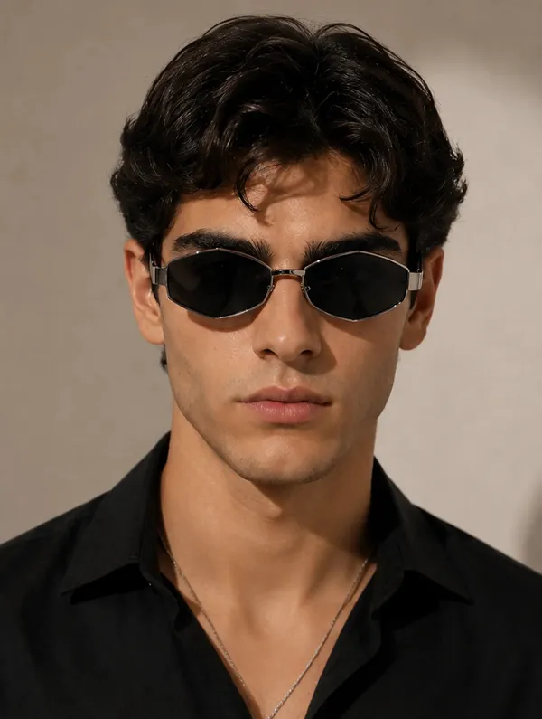 Black_Lens_Silver_Frame_Sunglasses_for_Men