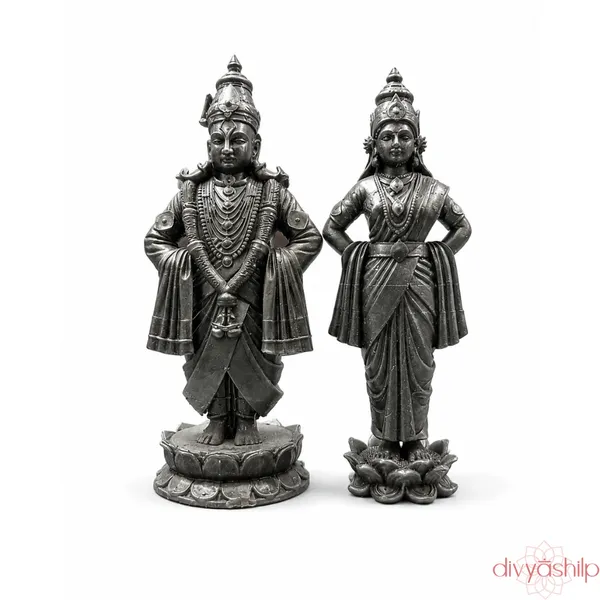 Black_Vitthal_Rukmini_Resin_Standing_Idol_For_Home_Decor