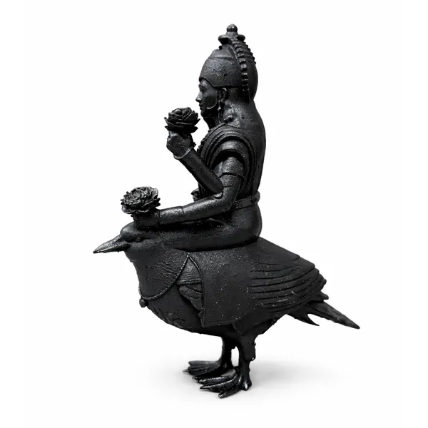 Black_Shani_Dev_Resin_Crow_Mount_Idol_For_Home_Decor