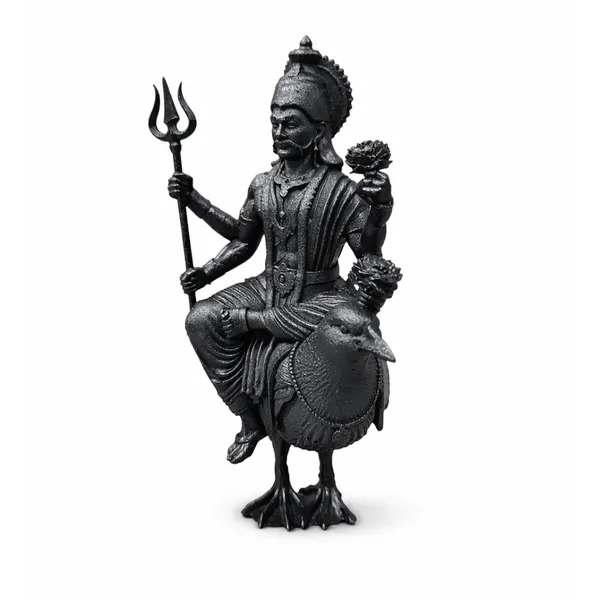 Black_Shani_Dev_Resin_Crow_Mount_Idol_For_Home_Decor