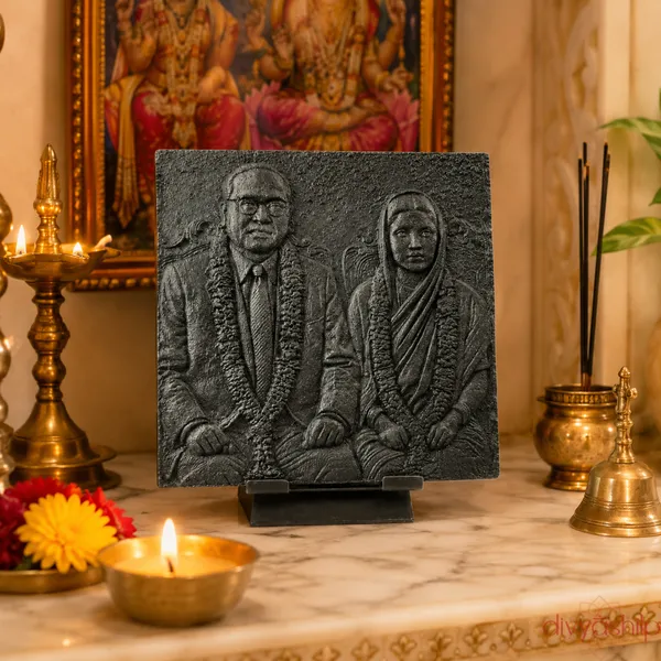 Black_Dr._Ambedkar_with_Ramabai_Stone_Idol_for_Home_Decor