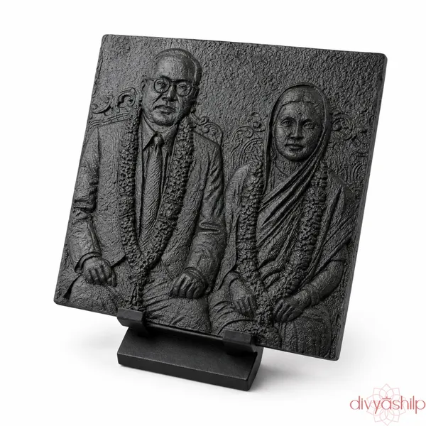 Black_Dr._Ambedkar_with_Ramabai_Stone_Idol_for_Home_Decor