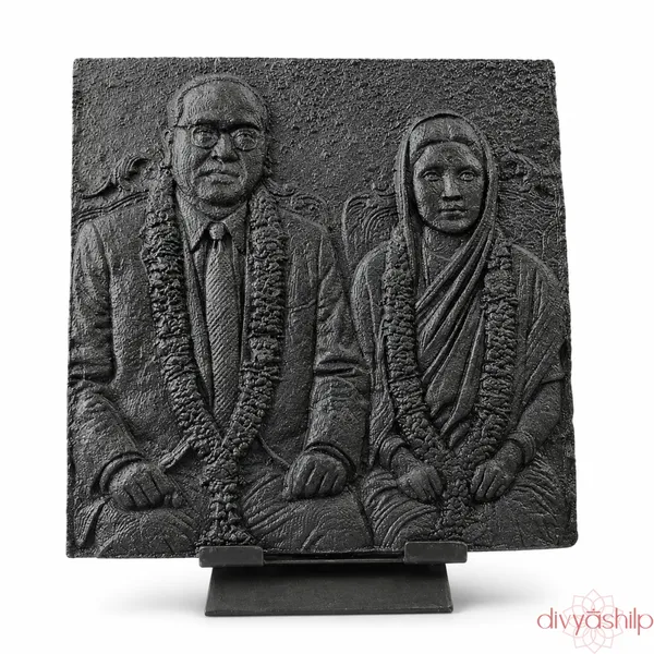 Black_Dr._Ambedkar_with_Ramabai_Stone_Idol_for_Home_Decor