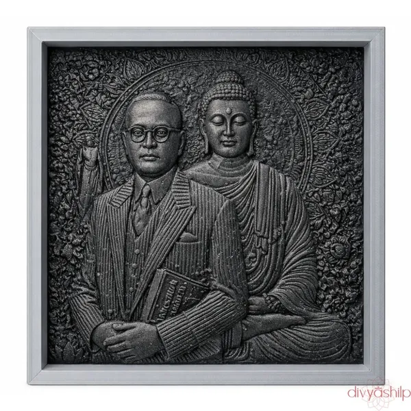 Dr_B_R_Ambedkar_With_Gautam_Buddha_Ji_Stone_3_Inch