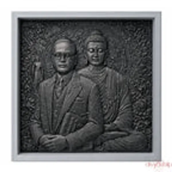 Dr_B_R_Ambedkar_With_Gautam_Buddha_Ji_Stone_3_Inch
