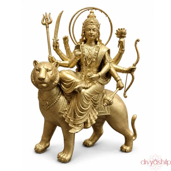 Gold_Durga_ji_Resin_Idol_For_Home_Decor