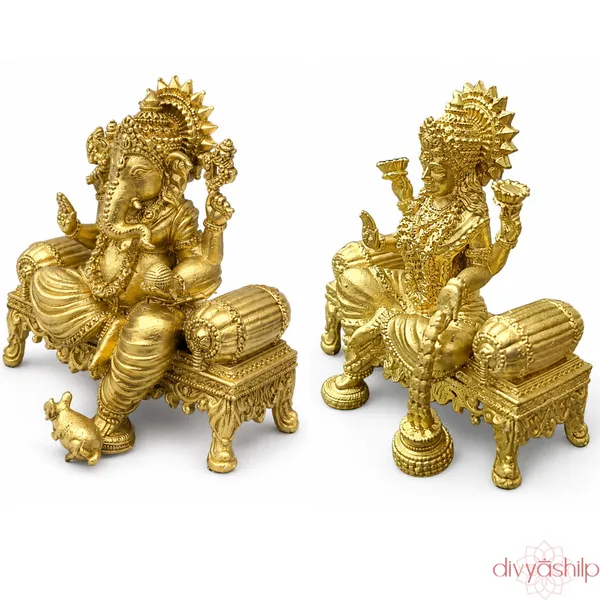 Gold_Ganeshji_and_Lakshmiji_Resin_Idol_for_Home_Decor
