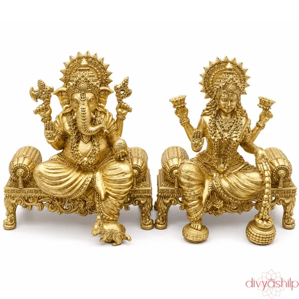 Gold_Ganeshji_and_Lakshmiji_Resin_Idol_for_Home_Decor