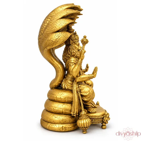 Gold_Narsimha_Resin_Idol_For_Home_Decor