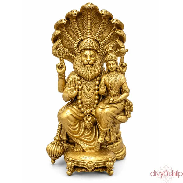 Gold_Narsimha_Resin_Idol_For_Home_Decor