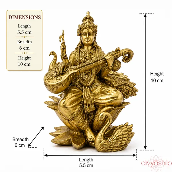 Gold_Saraswatiji_Resin_Idol_for_Home_Decor