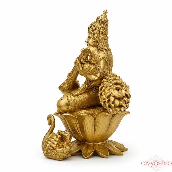 Gold_Saraswatiji_Resin_Idol_for_Home_Decor
