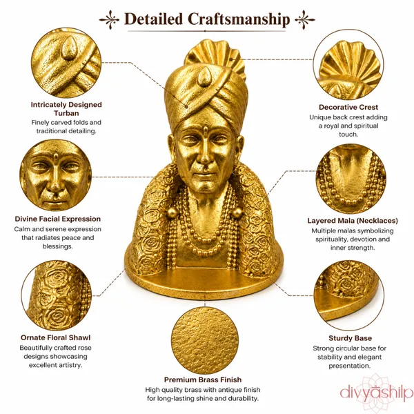 Gold_Gajanan_Maharaj_Brass_Finish_Idol_For_Home_Decor