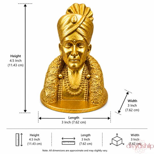 Gold_Gajanan_Maharaj_Brass_Finish_Idol_For_Home_Decor