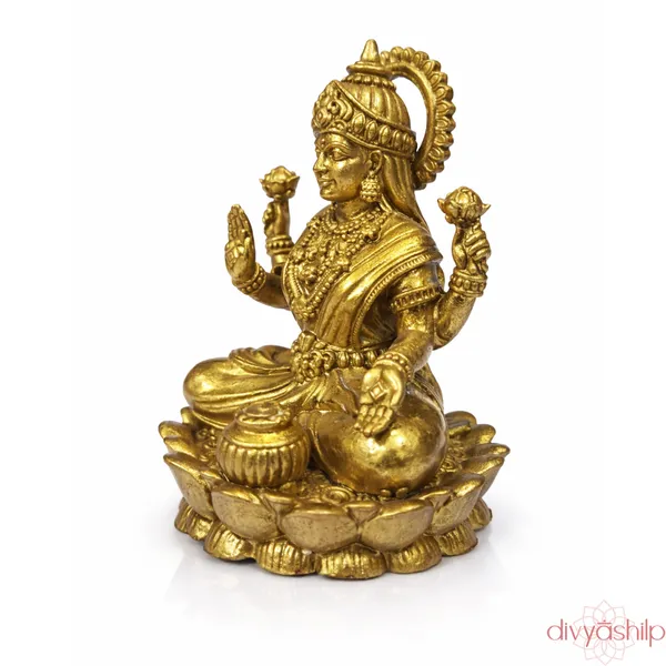 Gold_Lakshmi_Ji_Brass_Seated_On_Lotus_Finish_Idol_For_Home_Decor