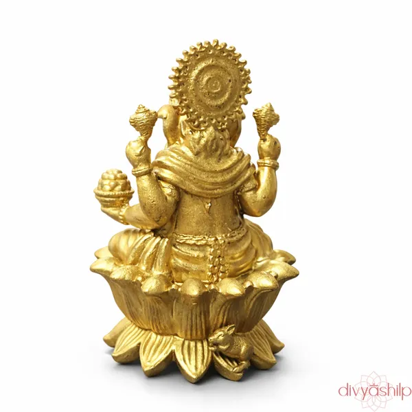 Gold_Lord_Ganesha_Resin_Lotus_Base_Idol_For_Home_Decor
