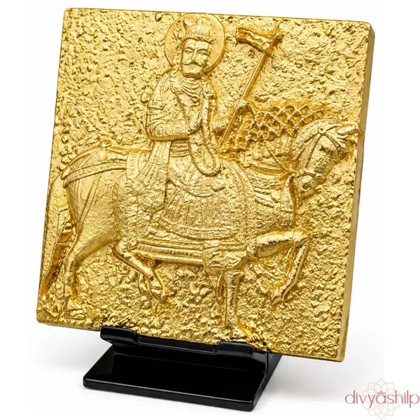 Gold_Baba_Ramdev_Stone_Finish_Mounted_Idol_For_Home_Decor