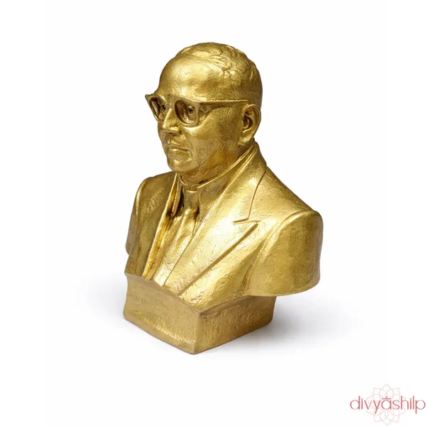 Gold_Dr_B_R_Ambedkar_Brass_Half_Bust_Idol_For_Home_Decor